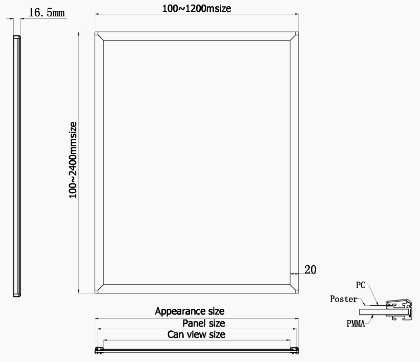 Snap frame Panel